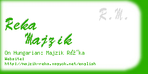 reka majzik business card